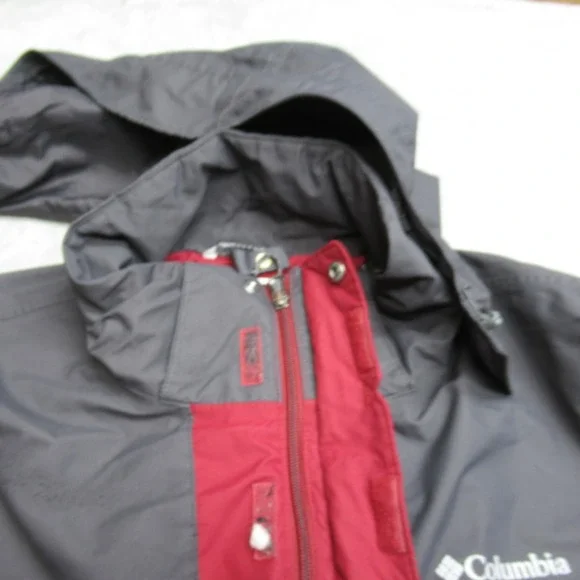 Columbia Jacket Men Large Red Interchange Hood Full Zip Waterproof Ski 3in1SHELL - Picture 4 of 16